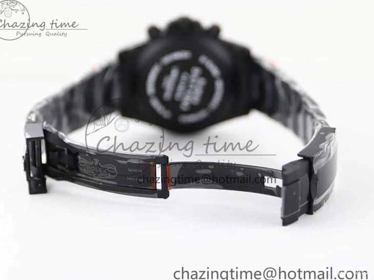 0515 Functional Daytona All Black PVD TWF Best Edition Rainbow Diamonds Bezel Black Dial on PVD Bracelet A 2449